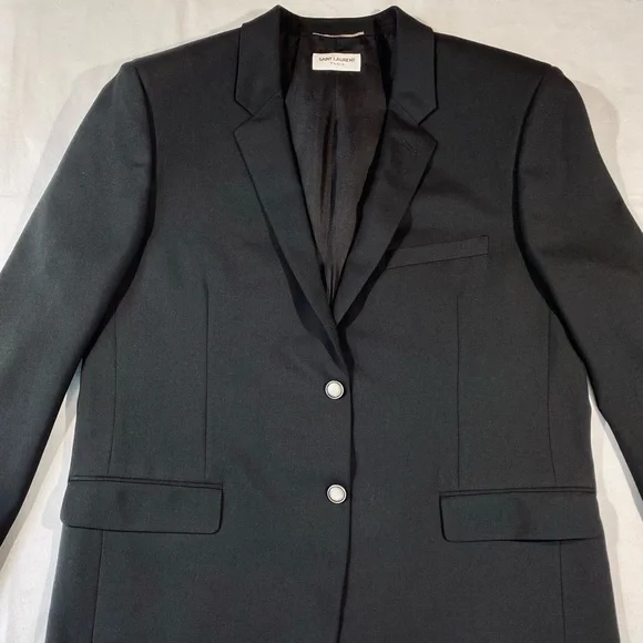 【送料&関税込】Saint Laurent Single-breasted Blazer 18258635_39035251_600.jpg